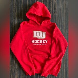 Red University of Denver Hockey Hoodie - Youth XL